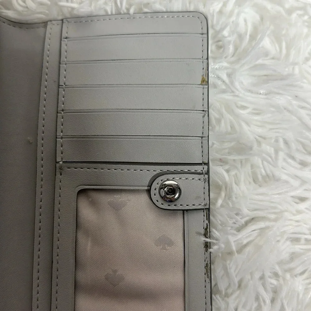 Kate Spade New York Cameron Large Slim Bifold Wallet Gray